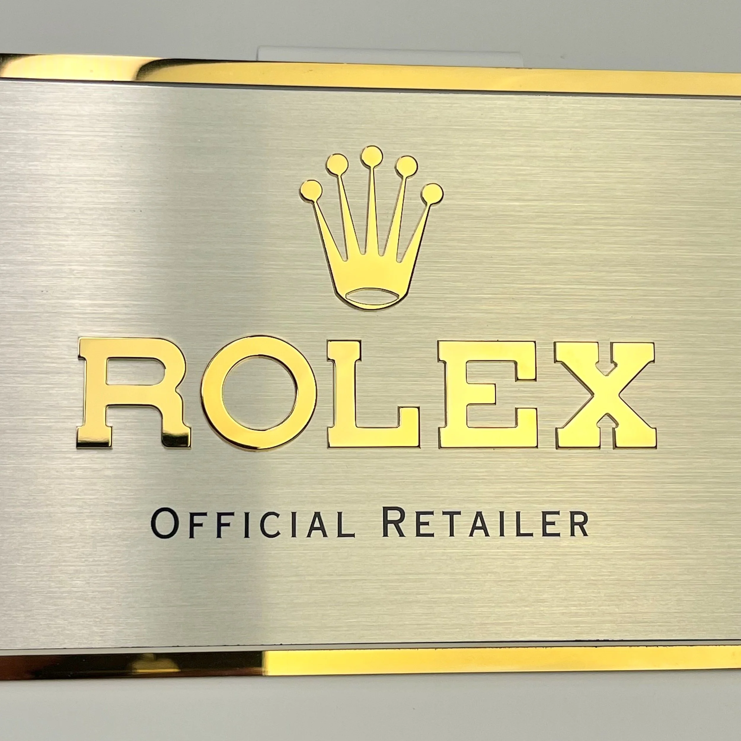 Elegant Rolex novelty keychain featuring a 3D silver crown logo